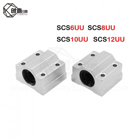 1pcs/lot Free shipping SC8UU SCS8LUU SCS6UU SCS6LUU SCS10UU SCS10LUU SCS12UU SCS12LUU 8mm Linear Linear Ball Bearing Block CNC Router 3D Printer part