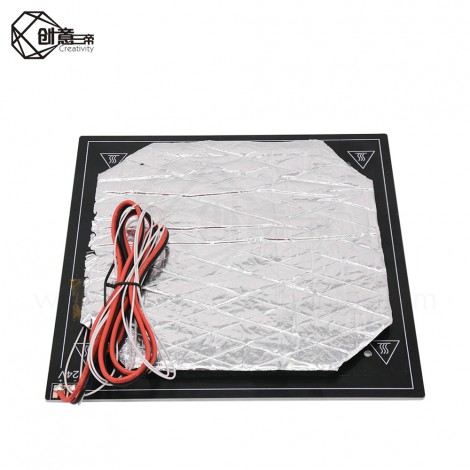 Heated Bed 24V Black Parts Heatbed Hot HotBed 3D Printers Part Heat 235mmx235mm Aluminum Plate 3m 3DprinterAccessories