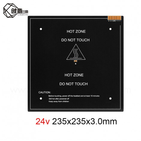 235*235*3.0mm 3D Printer Parts 1PCS black MK3 hotbed latest Aluminum heated bed for Hot-bed Support 24V 220W 235*235*3.0mm