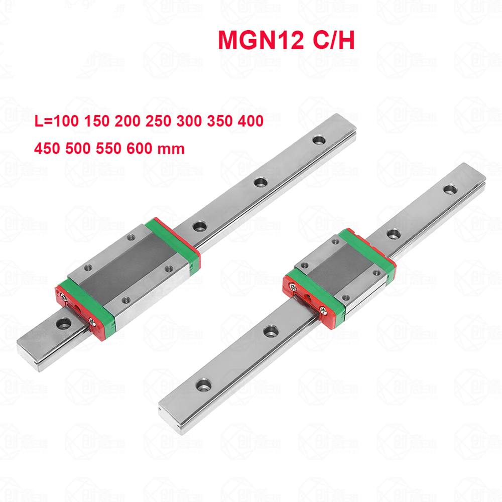 New MGN12 12mm Linear Rail Guide Length 250mm Rail With MGN12C Carriage Cnc Parts 3D Printer