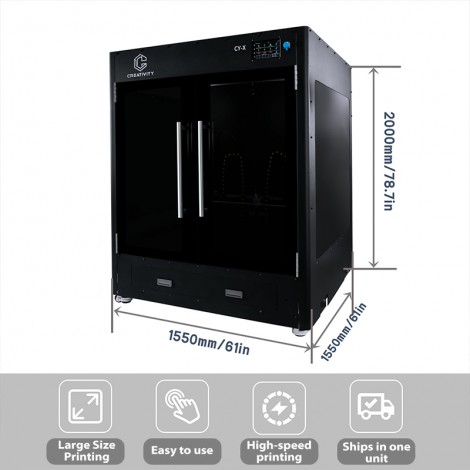 Creativity3D CY-X 1000*1000*1000mm FDM Corexy 3D Printer cyx High speed 500mm/s print AWD Metal wheel drive system 