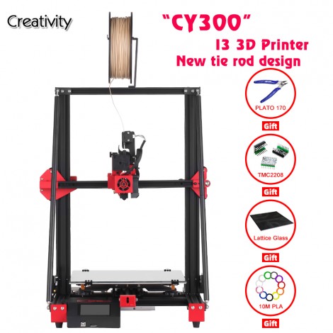 Creativity latest FDM3D printer kit CY300 high quality aluminum profile print size 300x300x400 supports automatic leveling