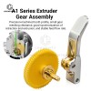 A1 Extruder Metal Gear Assembly Upgrade Kit, Precision‑Machined Brass Gear & Metal Lever Handle for Bambu Lab A1 / A1 Mini 3D Printer, Stable Feeding Retraction Extrusion Replacement Parts