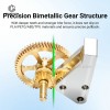 All‑Metal Gear Assembly for SPARKX i7 3D Printer, Brass Drive & Driven Gear Replacement Kit, Solve Plastic Gear Wear Tooth‑Break Issues
