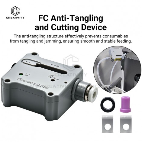 FC Anti-Tangling Filament Cutter, 3D Printer Filament Cutting Device, Prevent Filament Tangling & Jamming, Smooth Feeding Replacement Part for Bambu Lab 3D Printers