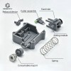 FC Anti-Tangling Filament Cutter, 3D Printer Filament Cutting Device, Prevent Filament Tangling & Jamming, Smooth Feeding Replacement Part for Bambu Lab 3D Printers