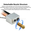 Kobra 3 Hotend Kit, Brass Nozzle Extruder Hot End Assembly Compatible with Anycubic Kobra 3 / Kobra 3 Combo 3D Printer Wear‑Resistant Heating Block Print Head Replacement Parts
