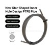 Star-Shaped Inner Hole PTFE Tube, 4mm OD 2.2mm ID Low Friction PTFE Pipe, Smooth Inner Surface 3D Printer Filament Tubing Replacement Parts