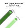 Star-Shaped Inner Hole PTFE Tube, 4mm OD 2.2mm ID Low Friction PTFE Pipe, Smooth Inner Surface 3D Printer Filament Tubing Replacement Parts