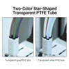 Star-Shaped Inner Hole PTFE Tube, 4mm OD 2.2mm ID Low Friction PTFE Pipe, Smooth Inner Surface 3D Printer Filament Tubing Replacement Parts