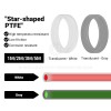 Star-Shaped Inner Hole PTFE Tube, 4mm OD 2.2mm ID Low Friction PTFE Pipe, Smooth Inner Surface 3D Printer Filament Tubing Replacement Parts