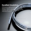Star-Shaped Inner Hole PTFE Tube, 4mm OD 2.2mm ID Low Friction PTFE Pipe, Smooth Inner Surface 3D Printer Filament Tubing Replacement Parts