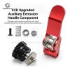 Upgraded Auxiliary Extruder Gear Assembly With Nickel‑Plated Metal Handle for Bamboo Lab X2D, Stable 3D Printing Replacement Accessory