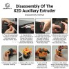 Upgraded Auxiliary Extruder Gear Assembly With Nickel‑Plated Metal Handle for Bamboo Lab X2D, Stable 3D Printing Replacement Accessory