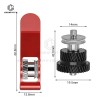 Upgraded Auxiliary Extruder Gear Assembly With Nickel‑Plated Metal Handle for Bamboo Lab X2D, Stable 3D Printing Replacement Accessory