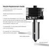 High Flow Hotend Assembly for Bambu Lab P2S / P2S C, Hardened Steel Quick Swap Nozzle 0.4/0.6/0.8mm, 30s Fast Nozzle Change 3D Printer Replacement Part