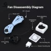 For bambu lab A1 A1 mini Extrusion Motor Cooling Fan Kit Auto Start-stop High-efficiency Silent Fan for 3D printer accessories