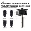 For Bam a1 mini Hotend Kit Hardened steel Nozzle 0.2 0.4 0.6 0.8mm Nozzles For bambulab A1 Hot End Accessories 3D printe