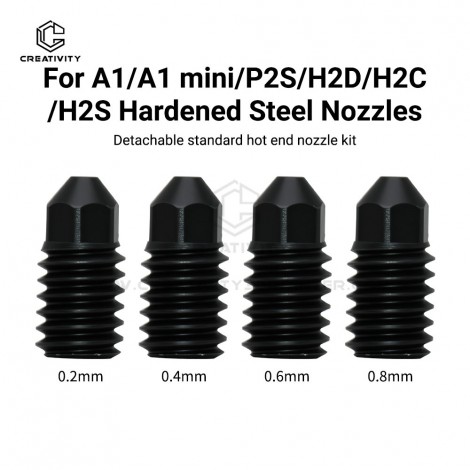 For Bam a1 mini Hotend Kit Hardened steel Nozzle 0.2 0.4 0.6 0.8mm Nozzles For bambulab A1 Hot End Accessories 3D printe