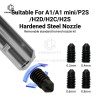 For Bam a1 mini Hotend Kit Hardened steel Nozzle 0.2 0.4 0.6 0.8mm Nozzles For bambulab A1 Hot End Accessories 3D printe