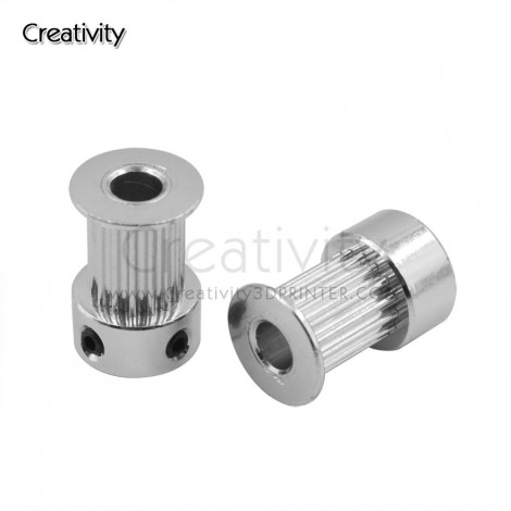 GT2 Timing Pulley 16/20Teeth Gear Bore 5/6.35/8MM for GT2 Belt Width 10mm Alumium For 3 D Printer Accessories