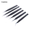 6Pcs Anti-static ESD Stainless Steel Tweezers Maintenance Tools Industrial Precision Curved Straight Tweezers Repair Tools 2021