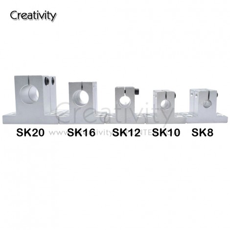 3D Printer Sliding part Accessories Brackets (SK8 SK10 SK12) 8mm aluminum linear Rod Rail Shaft Support CNC Router 3d