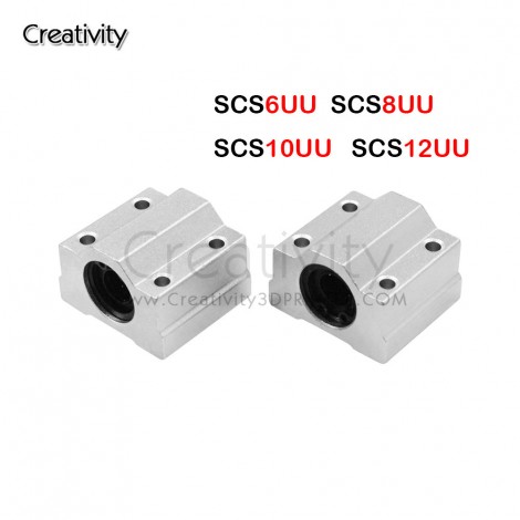 1pcs/lot Free shipping SC8UU SCS8LUU SCS6UU SCS6LUU SCS10UU SCS10LUU SCS12UU SCS12LUU 8mm Linear Linear Ball Bearing Block CNC Router 3D Printer part