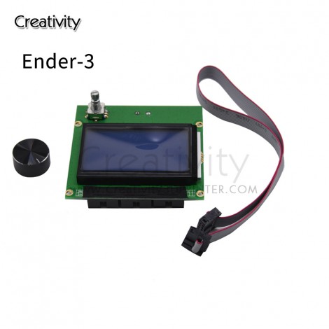 Creativity 3D Printer Parts Ender3 12864 LCD Screen Display RAMPS Smart Blue Control Panel Board with Cable Accessories for Ender 3/CR-10