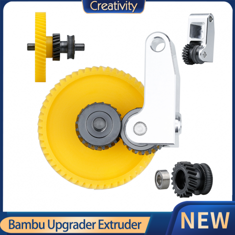 Bambu Lab Extruder Upgrade Carbon X1C CNC Hardened Steel Gear Wheel Assembly For Bambu Lab P1P X1 X1C 3D Printer Extrusion Head Gear Kit