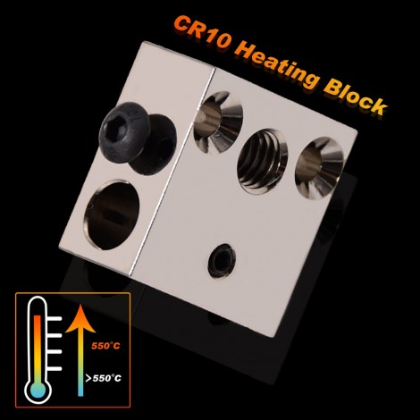 1PCS MK8 Silicone Sock CR10 Heater Block High Quality Plated Copper For 3D Printer Heated Hotend Ender3 CR10 Micro Swiss NozzleJ-head