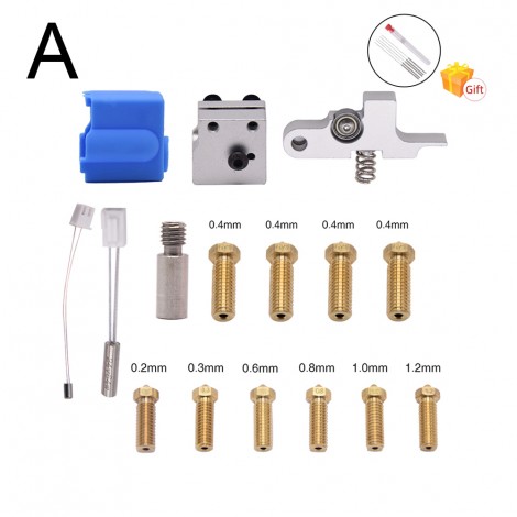 Artillery  3D Printer Sidewinder X1 Nozzle Hotend Silicone Sleeve Throat Handle Thermistor Heating Pipe Heated Block Kit