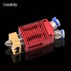 3D Printer Hotend Parts 2 in 1 out Hotend Kit CR10 Heating Block Copper Plated 0.4mm Nozzle 1.75mm Filament Extruder For Titan MK8