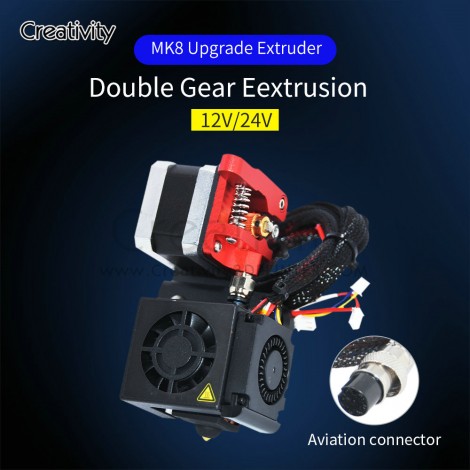 Creativity MK8 Extruder Hotend Kit All Metal Direct Drive Hotend Kit 12V/24V 4010 Fan For Ender3/CR 10s/ CR-10 Creativity 3d printer parts