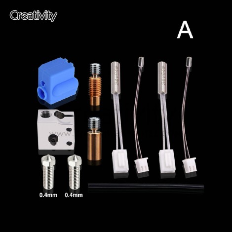 Volcano Silicone Sock Nozzle Heating Block Throat Heat Pipe and Thermistor Extruder Artillery SidewinderX1 Genius 3dprinter part
