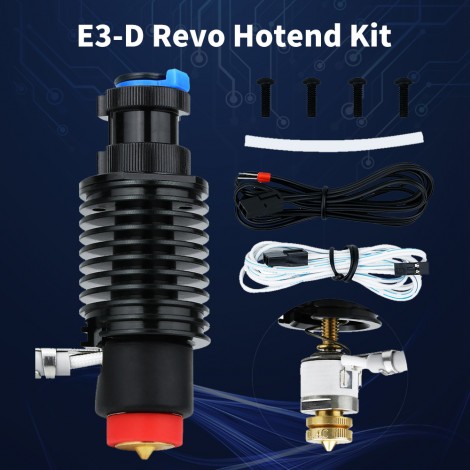 E3-D Revo Full Hotend Kit Bimetal Throat Nozzle Ceramic Heating Core 104NT Thermistor for E-3d V6 Voron Prusa Ender3 Printer