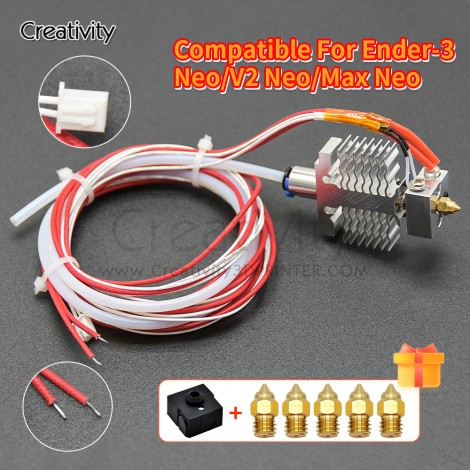 Ender-3 Neo /Ender-3 Max Neo/ Ender3 V2 Neo Hotend Nozzle Kit 24V 40W Thermistor Heating Rod Nozzle Kit 3d printer 