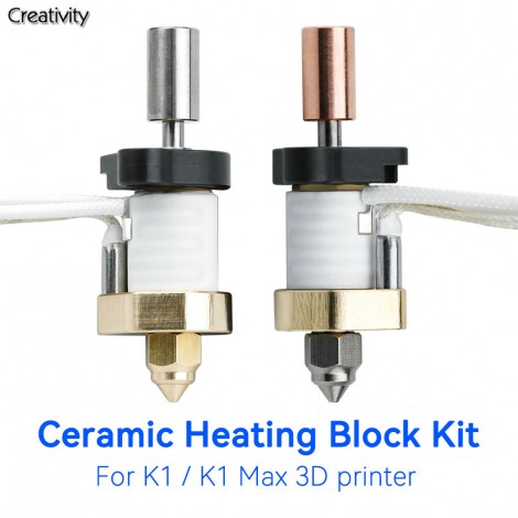 K1 / K1 MAX Ceramic Heating Block Thermistor Nozzle Kit New Upgrade 300°C 60W Hotend Kit For K1 Hotend 3d printer parts