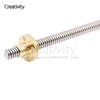 T8 Lead Screw OD 8mm Pitch 2mm Lead 2mm 150mm 200mm 250mm 300mm 330mm 350mm 400mm 500mm With Brass Nut For Reprap 3D Printer