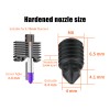 Bambu 1/3PCS Lab X1 Hardened Steel Nozzle High Temperature Resistance 500℃ Carbon X1 Nozzle For P1P 3D Printer Parts