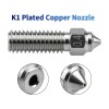 1PC K1 Plated Copper Nozzles 0.4/0.6/0.8mm High Temperature Wear Resistant Nozzles For K1 K1 Max CR-M4 3d printer Hotend