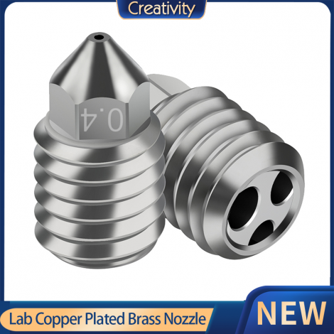 Lab Copper Plated Brass 1/3/5PCS Nozzle Bambu High Flow Hot End Nozzle Temperature For P1P P1S X1 Carbon 3D Printer Parts Hotend