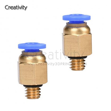 3D Printer 1pcs PC4-M6 Pneumatic Straight Fitting Connector for 4mm OD tubing M6 6mm Reprap 3D Printer Printers