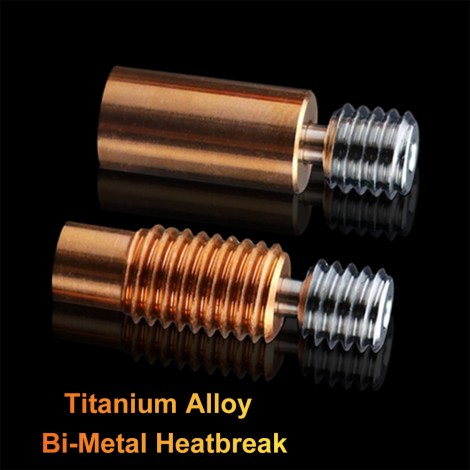 1PCS All Metal Bi-Metal Heatbreak Bimetal Heat Break for E3D V6 HOTEND Heater Block for Prusa i3 MK3 Break 1.75MM Filament Smooth