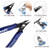Creativity PLATO Blue Flush Cutter Mini Diagonal Cutting Pliers Side Cutter Nippers Wire Cutter
