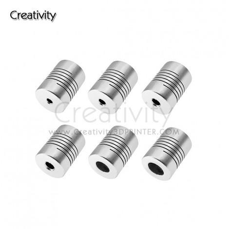 Motor Jaw Shaft Coupler 5mm To 8mm Flexible Coupling 5PCS OD 19x25mm wholesale Dropshipping 3/4/5/6/6.35/7/8/10mm