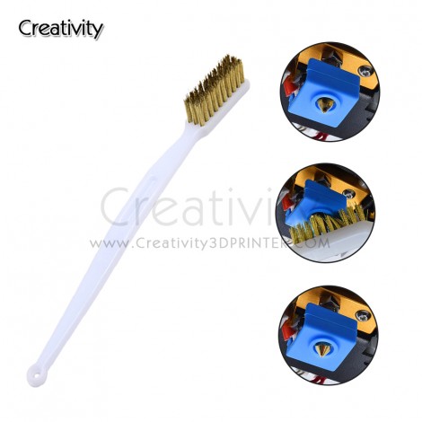 1PCS 3D Printer Tool Copper Wire Toothbrush Nozzle Brush For Cleaning Nozzle /Heating Block /Hotend Hot Bed Cleaner derusting Parts