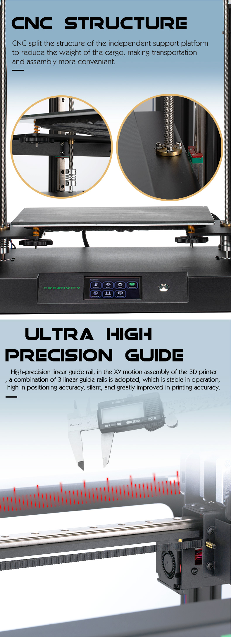 Creativity 2020 Latest FDM Corexy ELFPRO 3d Printer Kit