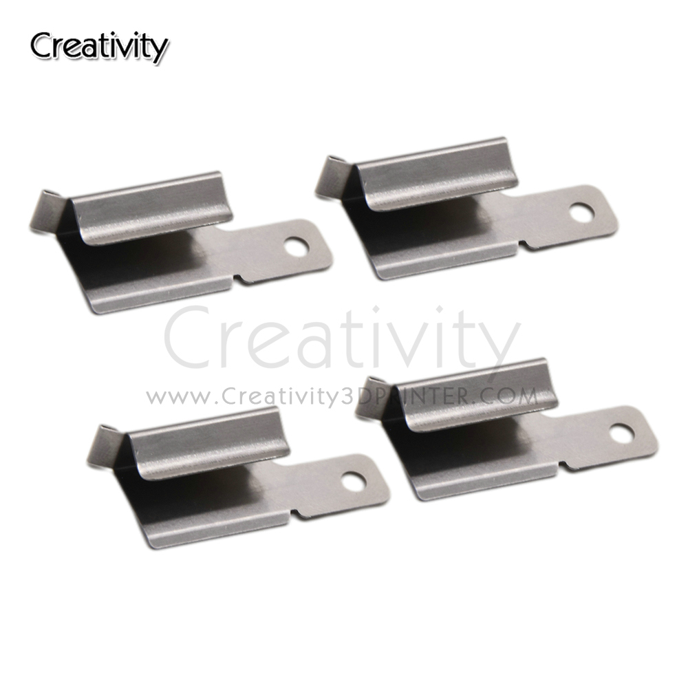 4pcs Hot Bed 3D Printer Glass Platform Fixation Clamp Clip Stainless Steel Q5N3 