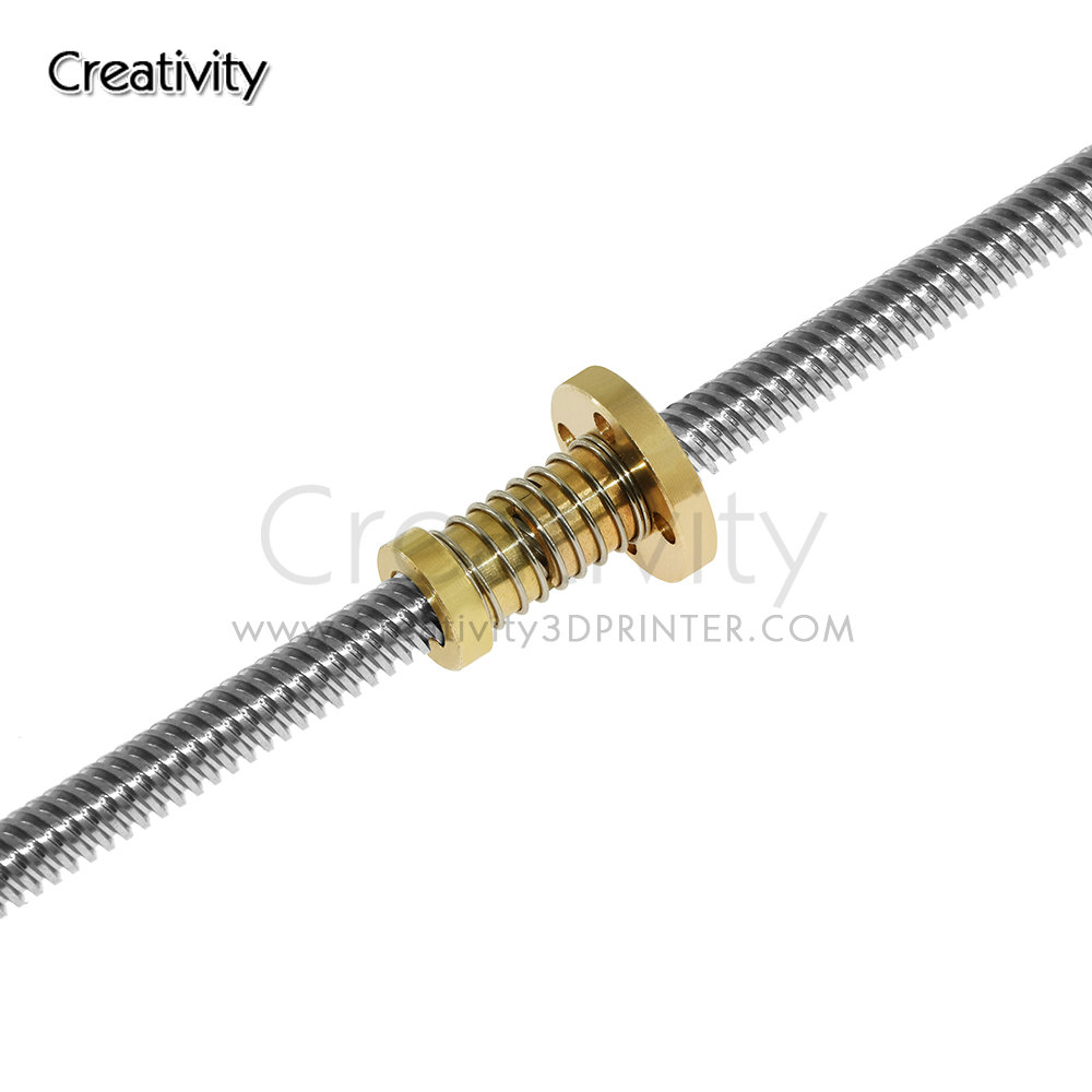 T8 Anti-backlash Spring Loaded Nut For 3D Printer 8mm Trapezoidal Rod Lead  Tyj 